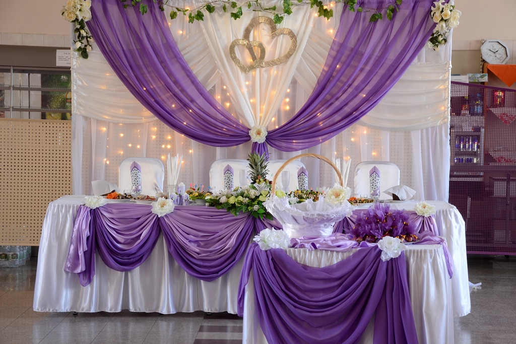 Украшение Зала На Свадьбу В Фиолетовом Цвете