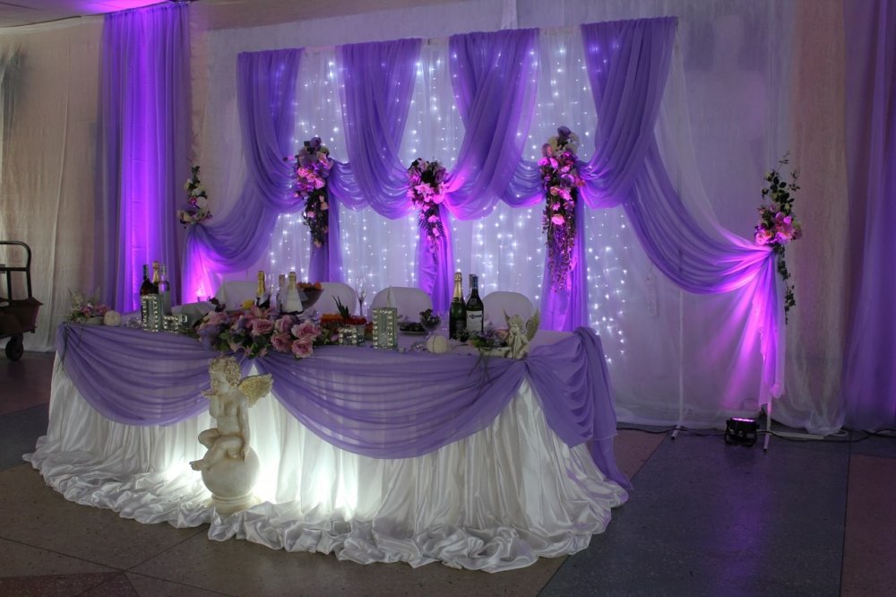 Украшение Зала На Свадьбу В Фиолетовом Цвете