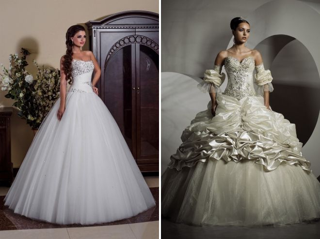 Свадебное платье со стразами: фасоны, типы отделки, фото