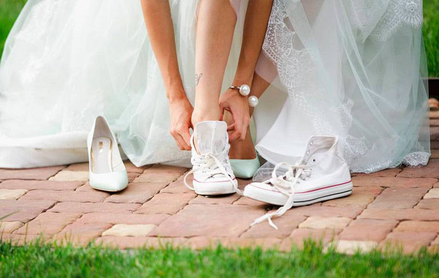 Свадебная обувь с платьем