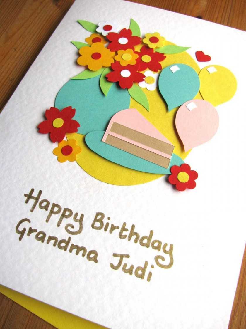Открытка своими руками на день рождения бабушке: идеи и мастер-класс