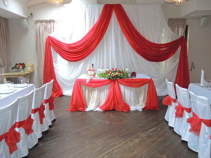 ᐉ красно-белая свадьба - оформление зала, платье, букет - svadebniy-mir.su