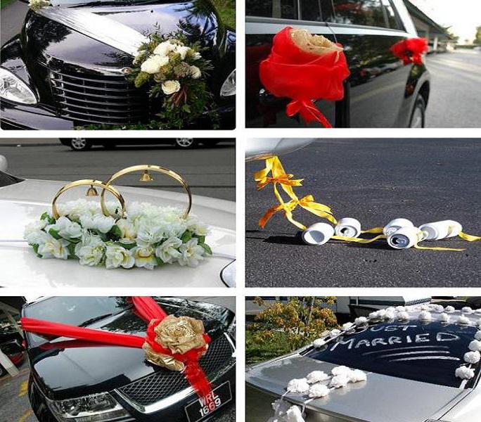 Свадебные украшения для машин – лучшие фотоидеи
