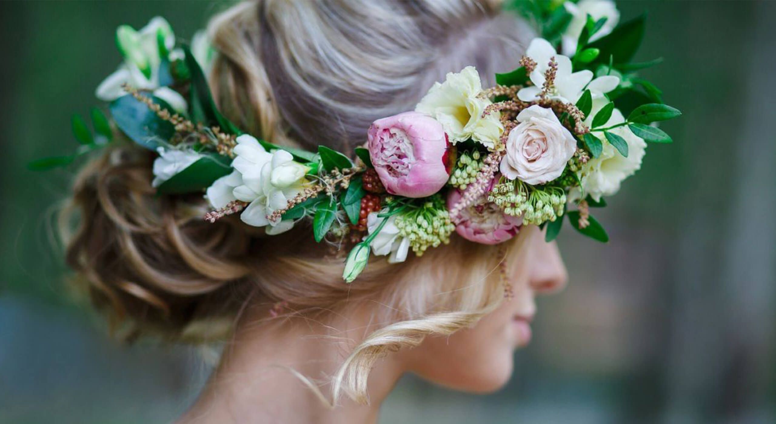 Свадебные венки на голову из искусственных цветов ? в [2022] & свадебный образ с венком из живых цветов